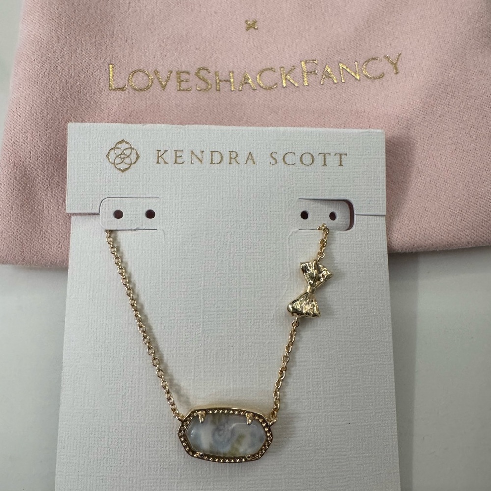 Kendra Scott x LoveShackFancy Elisa in Blue Heirloom new with bag